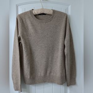 Quince Mongolian Cashmere Crewneck Sweater-Oatmeal/Size L